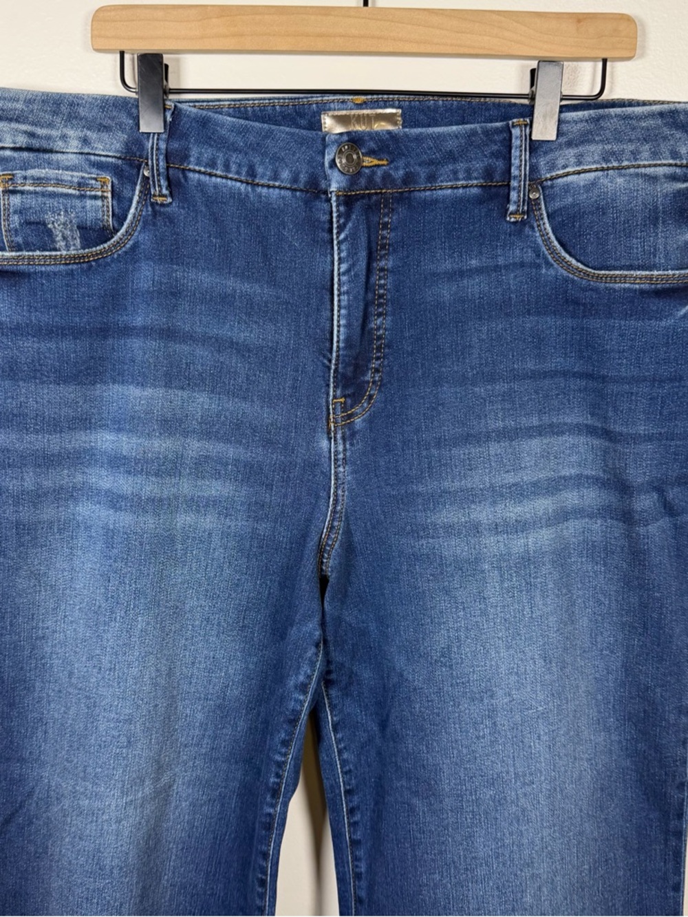 Kut From The Kloth Meg Fab Ab Wide Leg High Rise Blue Jeans Womens Size 18P - Picture 3 of 7